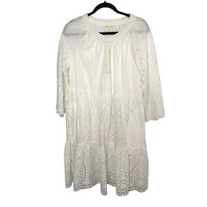 Ruby Yaya Sundance Large White Eyelet Lace Boho Beach Georgiana Cotton Dress